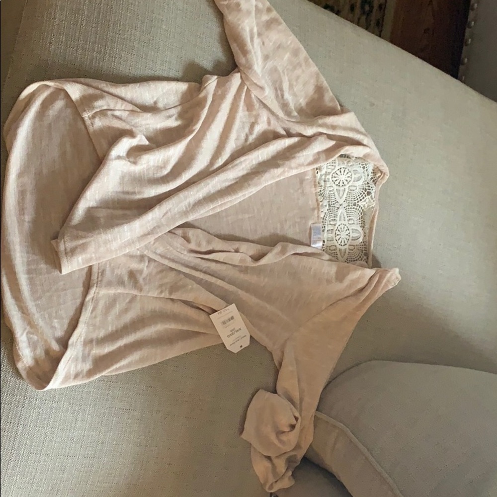 Cream colored knit cardigan